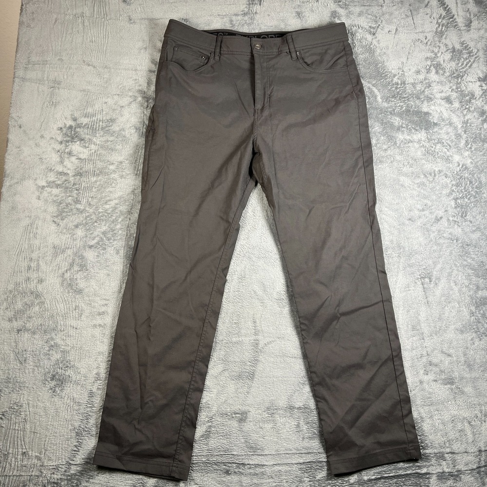 Gerry Venture Commuter Pants Mens 36x32 Charcoal Gray Flat Front Straight Leg